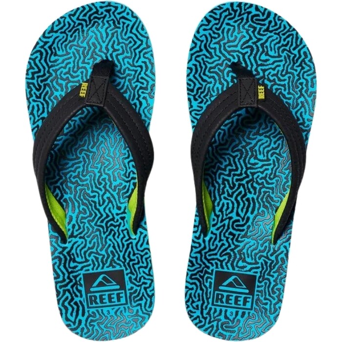 2024 Reef Kids Ahi Flip Flops CJ2050 - Blue Coral